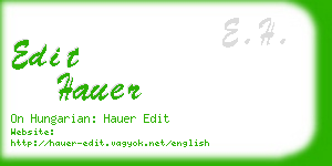 edit hauer business card